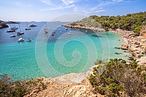 Cala Salada beach, Ibiza, Spain