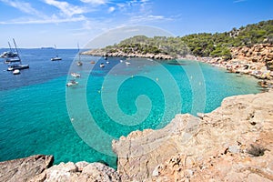 Cala Salada beach, Ibiza, Spain