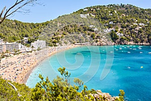 Ship in S`Illot d`es Rencli Beach, Portinatx, Ibiza, Islas Baleares, EspaÃÂ±a