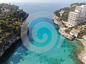 Cala Santany beach in the coast in Majorca