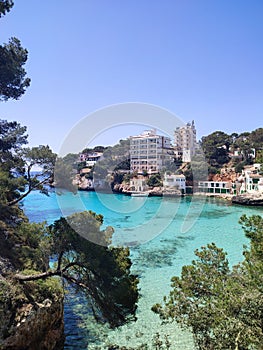 Cala Santany beach in the coast in Majorca