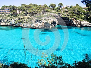 Cala Santany beach in the coast in Majorca