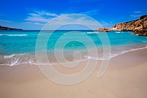 Cala Tarida in Ibiza beach at Balearic Islands photo