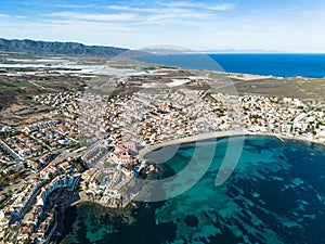 Calabardina village in Murcia aerial view