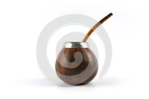 Calabash gourd on white background photo