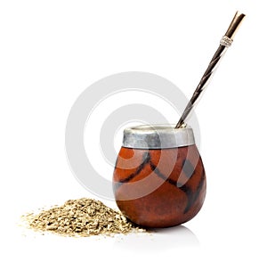 Calabash with yerba mate