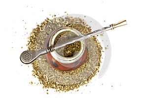 Calabash with yerba mate