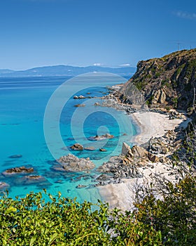 Calabrian beach & x22;paradiso del sub& x22;, Zambrone, Calabria, Italy.