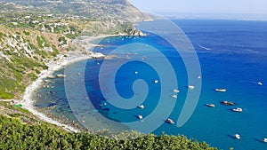 Calabrian coast view and sea photo