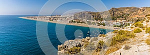 Calahonda beach stretches out to sea in Spain