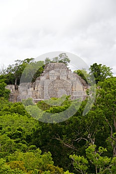 Mayan pyramids in Calakmul campeche mexico III photo