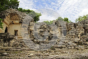 Mayan pyramids in Calakmul campeche mexico VI photo