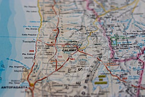 Calama, Chile, on a road m