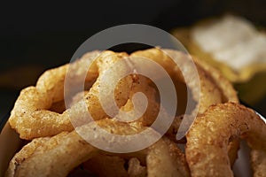 Calamares a la romana, fried battered squid rings photo