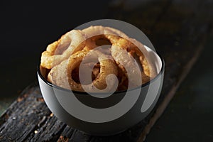 Calamares a la romana, fried battered squid rings photo