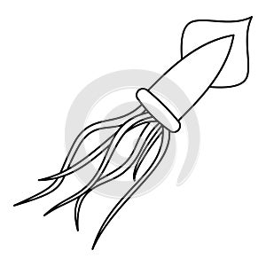 Calamary icon, outline style