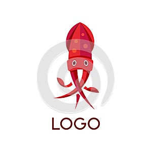 Calamary logo design, vector icon or clipart.