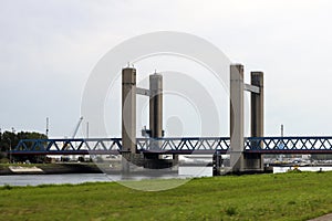 Calandbrug bridge over the Oude Maas river in the port of Rotterdam