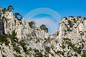 Calanque d`En-vau near Cassis, boat excursion to Calanques national park in Provence, France