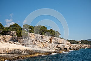 Calanque de Port-Miou near Cassis, boat excursion to Calanques national park in Provence, France