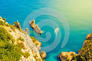 Calanque at les Calanques national park in France