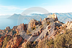 Calanques de Piana in Corsica, France