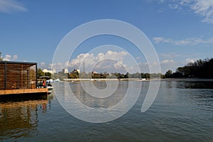 Calarasi city seen from the river Borcea