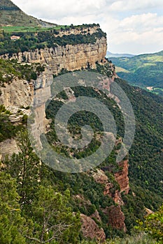 Calcareous cliffs in Tavertet, Catalonia