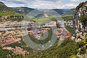 Calcareous cliffs in Tavertet, Catalonia