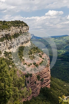 Calcareous cliffs in Tavertet, Catalonia