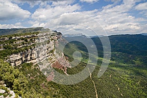 Calcareous cliffs in Tavertet, Catalonia