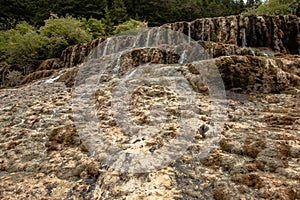 Calcification ponds at Huanglong, Sichuan, China