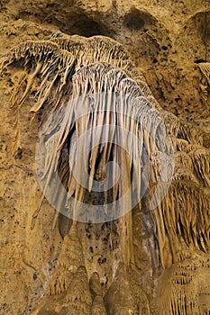 Calcite flowstone formation in the Big Room, Carlsbad Caverns National Park, New Mexico, United States of America