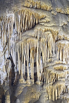 Calcite flowstone formation in the Big Room, Carlsbad Caverns National Park, New Mexico, United States of America