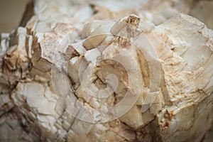 Calcite ore in the limestone quarry from mining and quarrying in photo