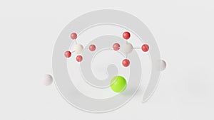 calcium aluminosilicate molecule 3d, molecular structure, ball and stick model, structural chemical formula food additive e556