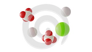 calcium aluminosilicate molecule, anti-caking agent e556, molecular structure, isolated 3d model van der Waals