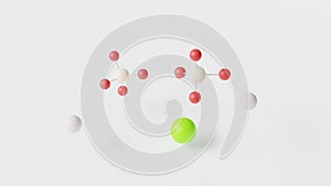 calcium aluminosilicate molecule 3d, molecular structure, ball and stick model, structural chemical formula food additive e556 photo