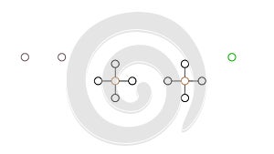 calcium aluminosilicate molecule, structural chemical formula, ball-and-stick model, isolated image food additive e556 photo