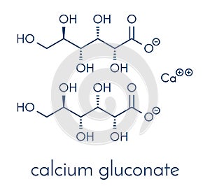 Calcium gluconate drug. Soluble form of Ca, used to treat magnesium overdose, hypocalcemia and hydrofluoric acid HF burns..