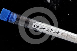 Calcium hydroxide in test tube