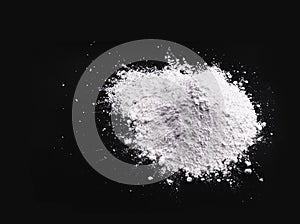 Calcium, pile of granulated calcium powder, fluoride, nitrate, used in the beauty, pharmaceutical or industrial industry photo
