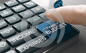 Calculate Family Budget, Household Budgeting, Income and Expenses