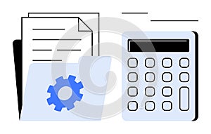 Calculation and Document Management with File Folder and Calculator