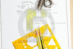 Calculation of flange bolt