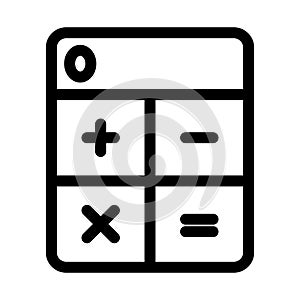 Calculation  line Vector icon which can easily modify or edit