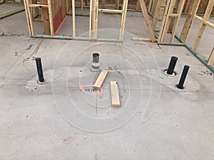 Calculation measurements on the construction site.