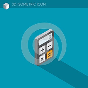 Calculator 3D isometric web icon