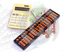 Calculator / abacus to calculate that works all the time