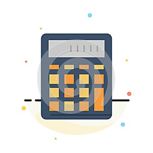 Calculator, Accounting, Business, Calculate, Financial, Math Abstract Flat Color Icon Template